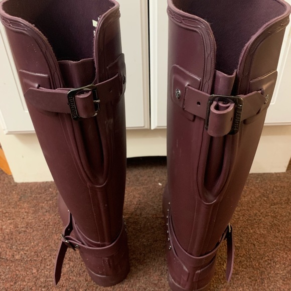 Hunter Refined Back Adjustable Stud Tall Boots - Picture 4 of 5